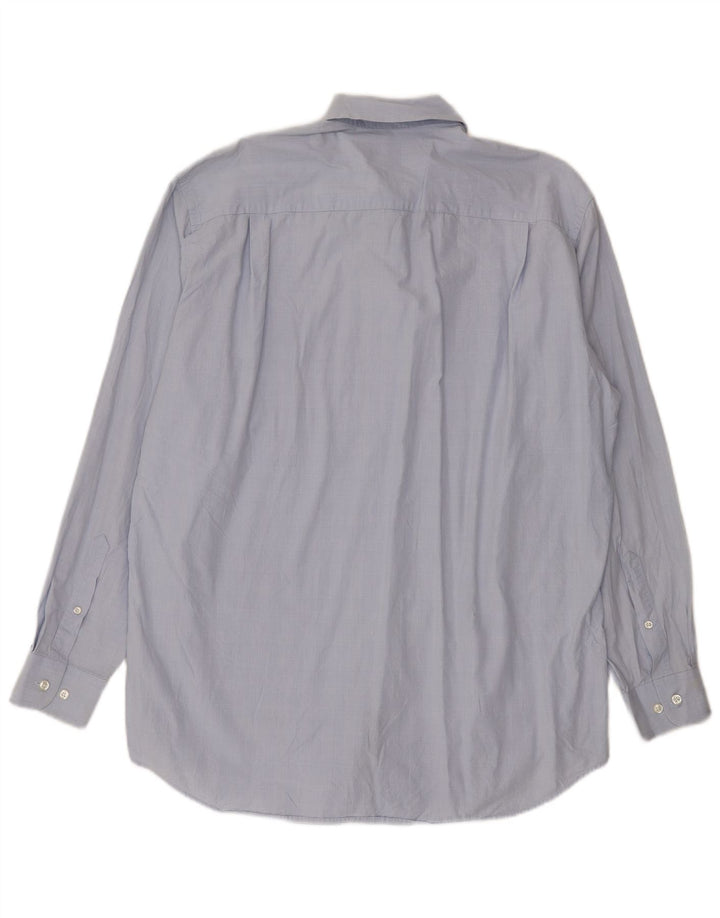 Camicia da uomo Nautica taglia 16 grande cotone pied de poule blu