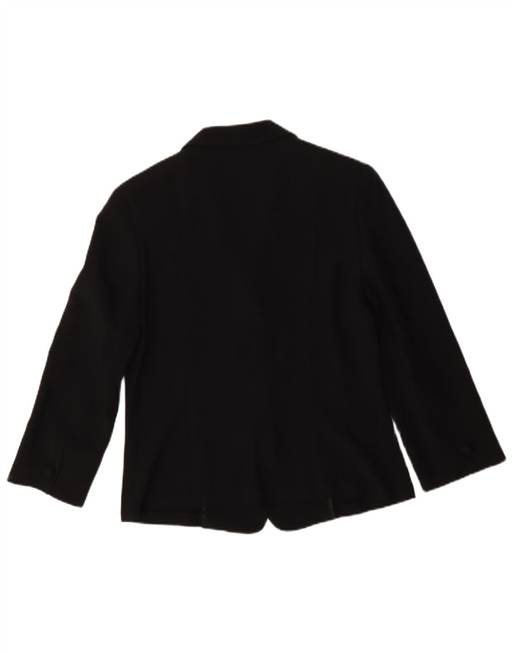 Giacca blazer da donna con maniche a 3/4 Marella UK 16 grande acetato nero