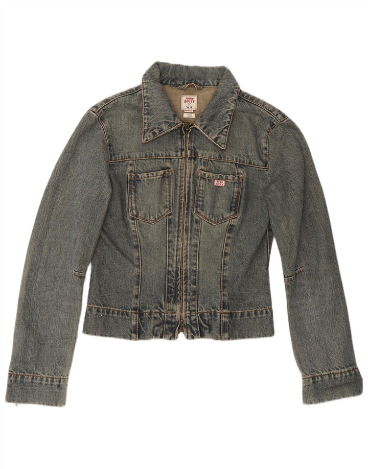 Miss Sixty Giacca in denim corto da donna UK 12 Cotone blu medio
