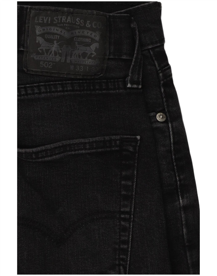 Jeans dritti da uomo Levi's 502 vestibilità regolare W33 L32 neri