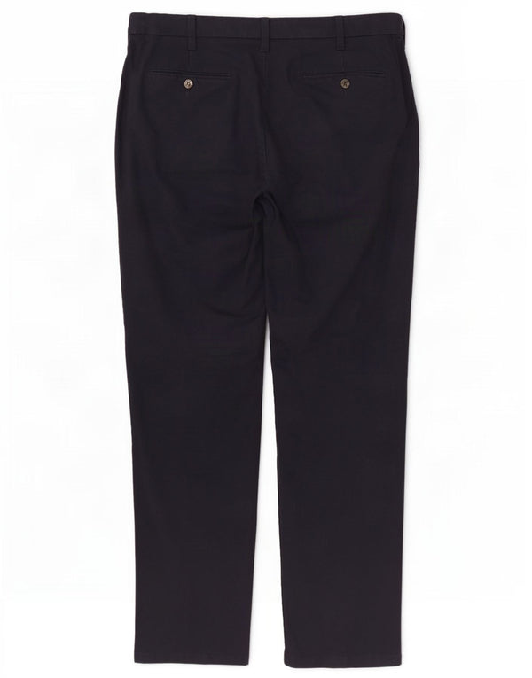 Marks & Spencer Mens Regular Chino Trousers W38 L31 Navy Blue Cotton