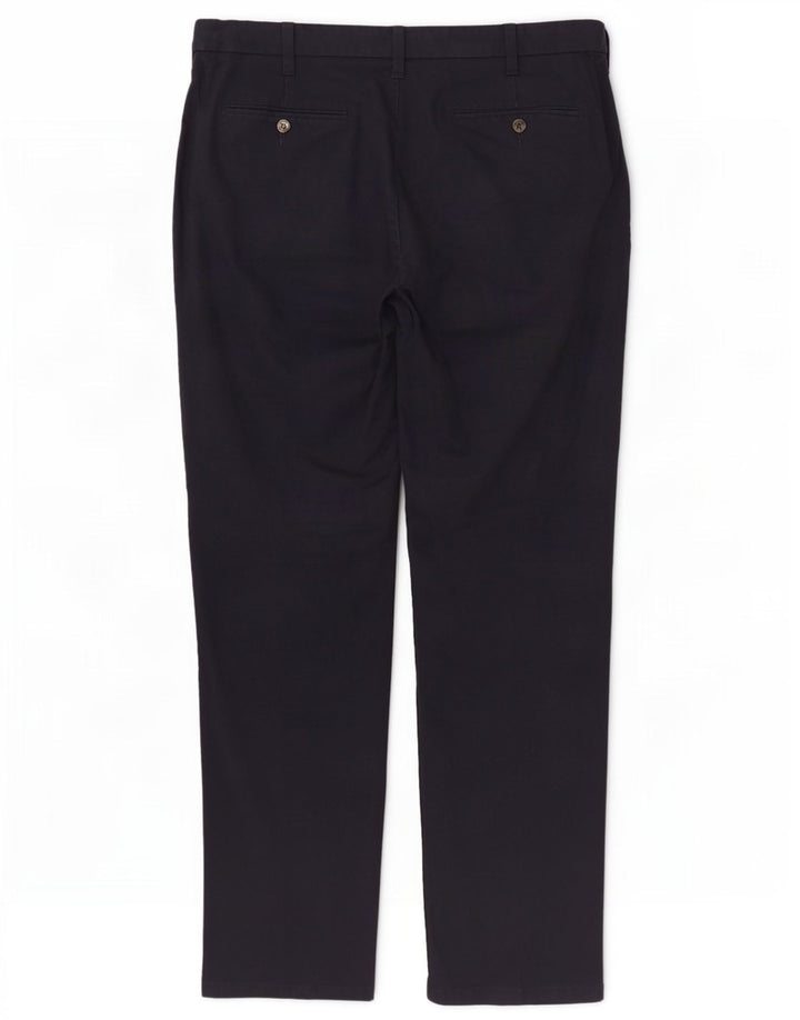 Pantaloni chino regolari da uomo Marks & Spencer W38 L31 cotone blu navy