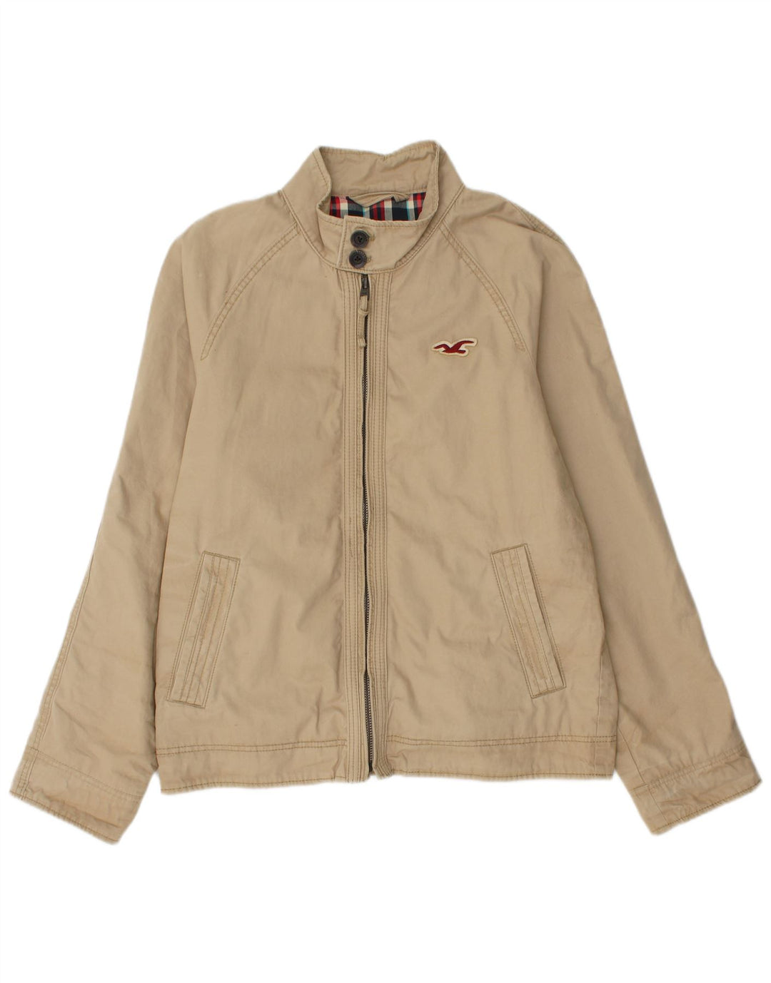 Giubbotto bomber da uomo HOLLISTER UK 42 XL Cotone beige
