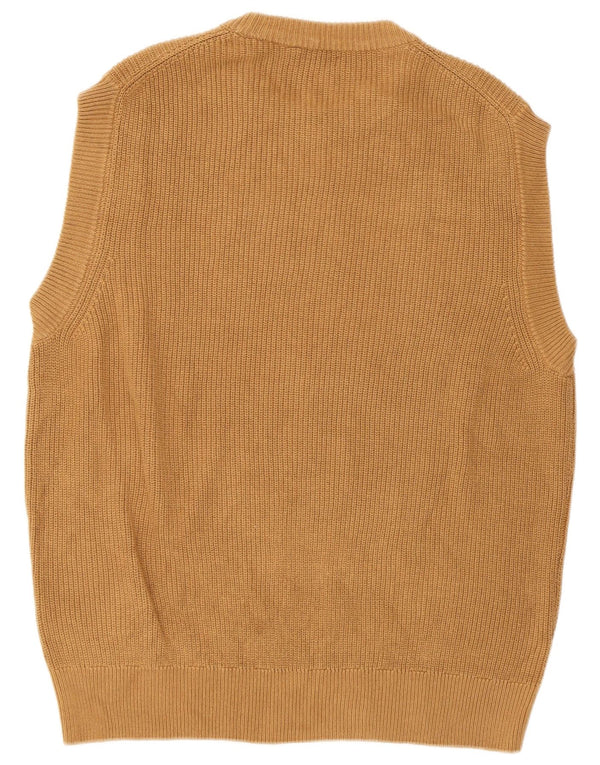 Canottiera da uomo Zara Canottiera piccola in cotone marrone