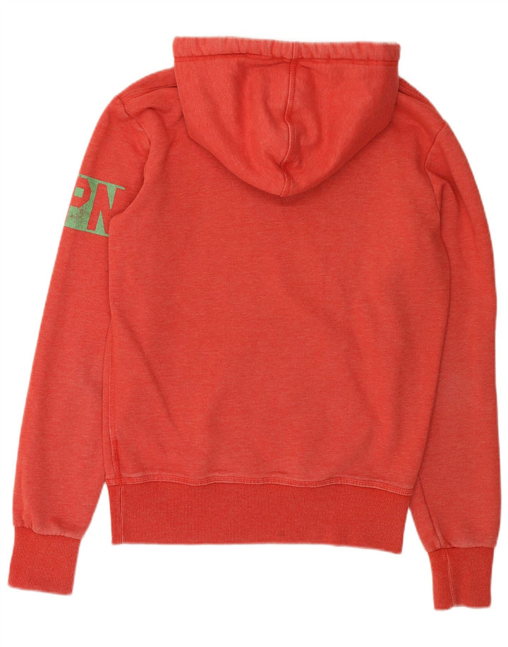 Maglione con cappuccio grafico da uomo Superdry piccolo in cotone rosso