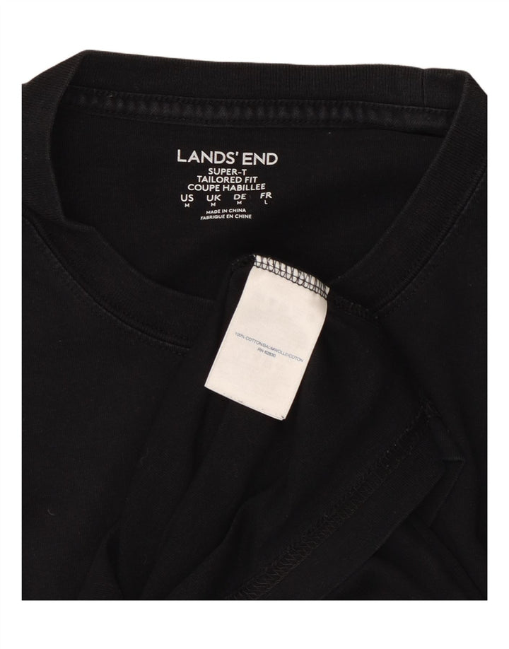T-shirt da uomo su misura LANDS END Top in cotone nero medio
