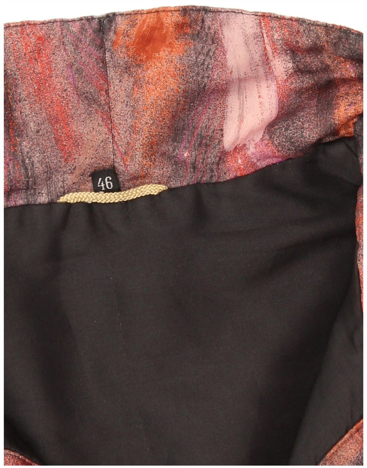 Cappotto vintage da donna con motivo astratto, giacca a vento EU 46 XL multicolore