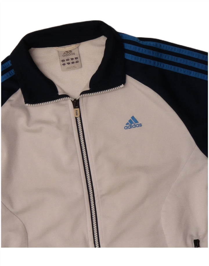 Giacca da tuta da uomo ADIDAS UK 38/40 Medium White Colourblock