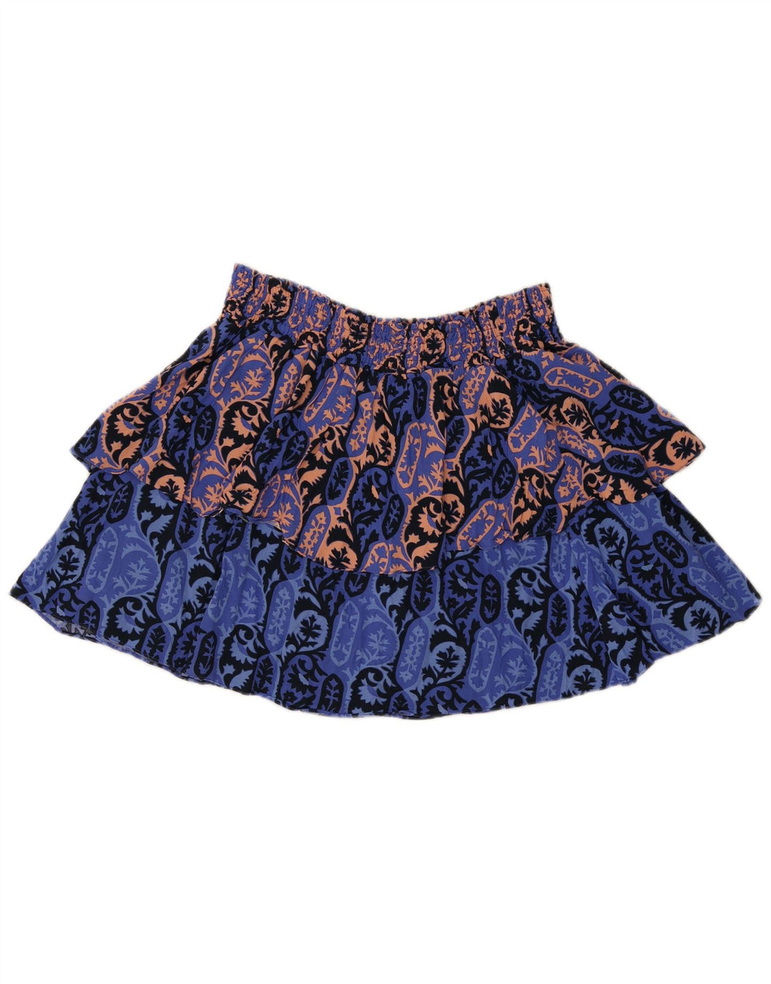 Gonna a strati da donna Scotch & Soda W30 viscosa Paisley blu medio