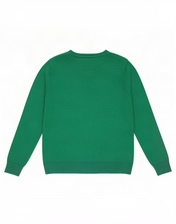 Maglione maglione girocollo da donna Marks & Spencer UK 12 Acrilico verde medio