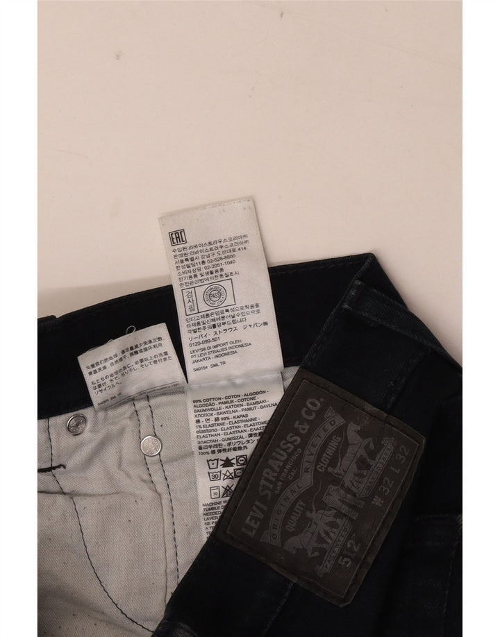Jeans Levi's da uomo 512 slim affusolati W32 L32 cotone nero