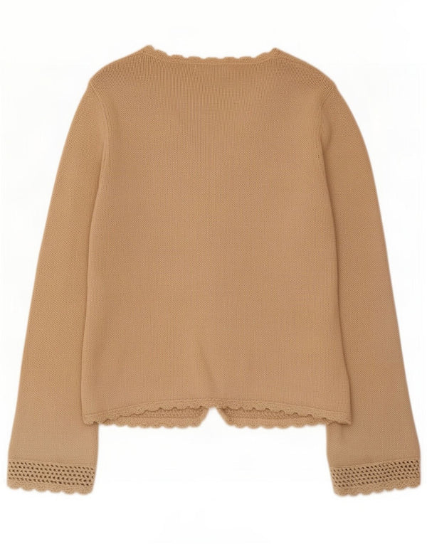 Maglione cardigan da donna Marks & Spencer UK 14 Cotone beige medio