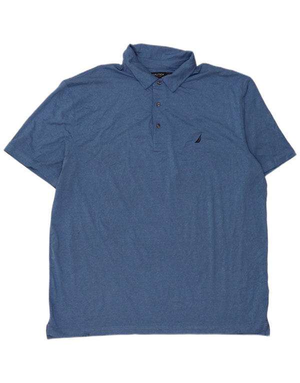 Nautica Mens Polo Shirt 2XL Blue Polyester