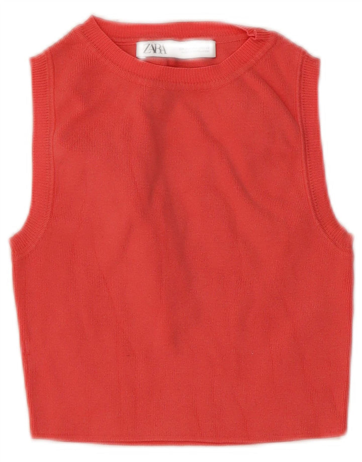 Canotta corta da donna Zara UK 8 piccola rosa