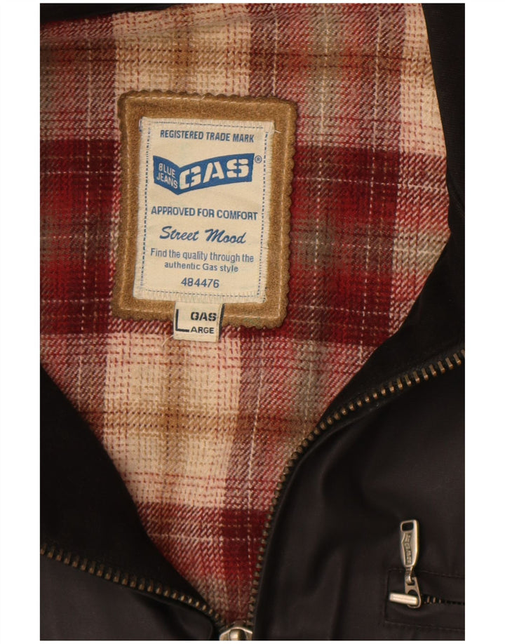 Giacca da uomo in cotone cerato Gas UK 40 grande cotone nero
