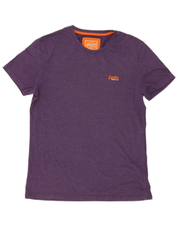 T-shirt da uomo Superdry Top XL viola cotone moderno