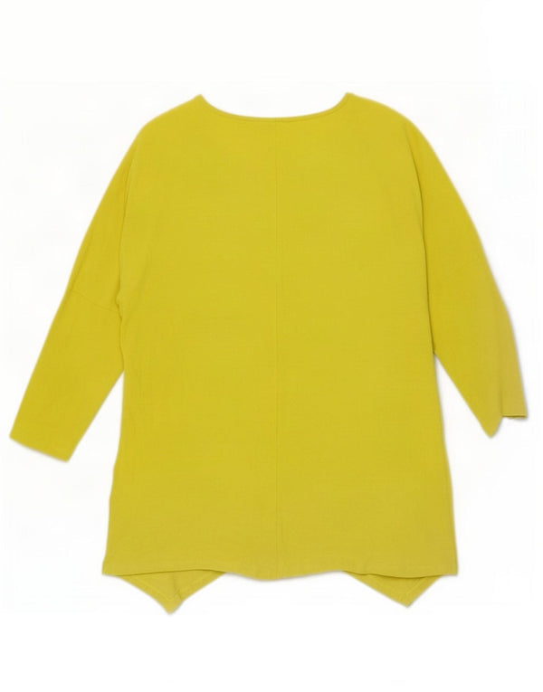 Phase Eight Top tunica oversize da donna con maniche a 3/4 UK 10 Small Giallo