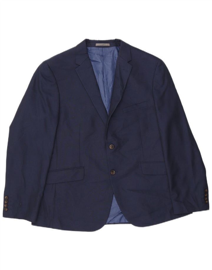MARKS & SPENCER Giacca blazer da uomo su misura UK 44 2XL Blu navy