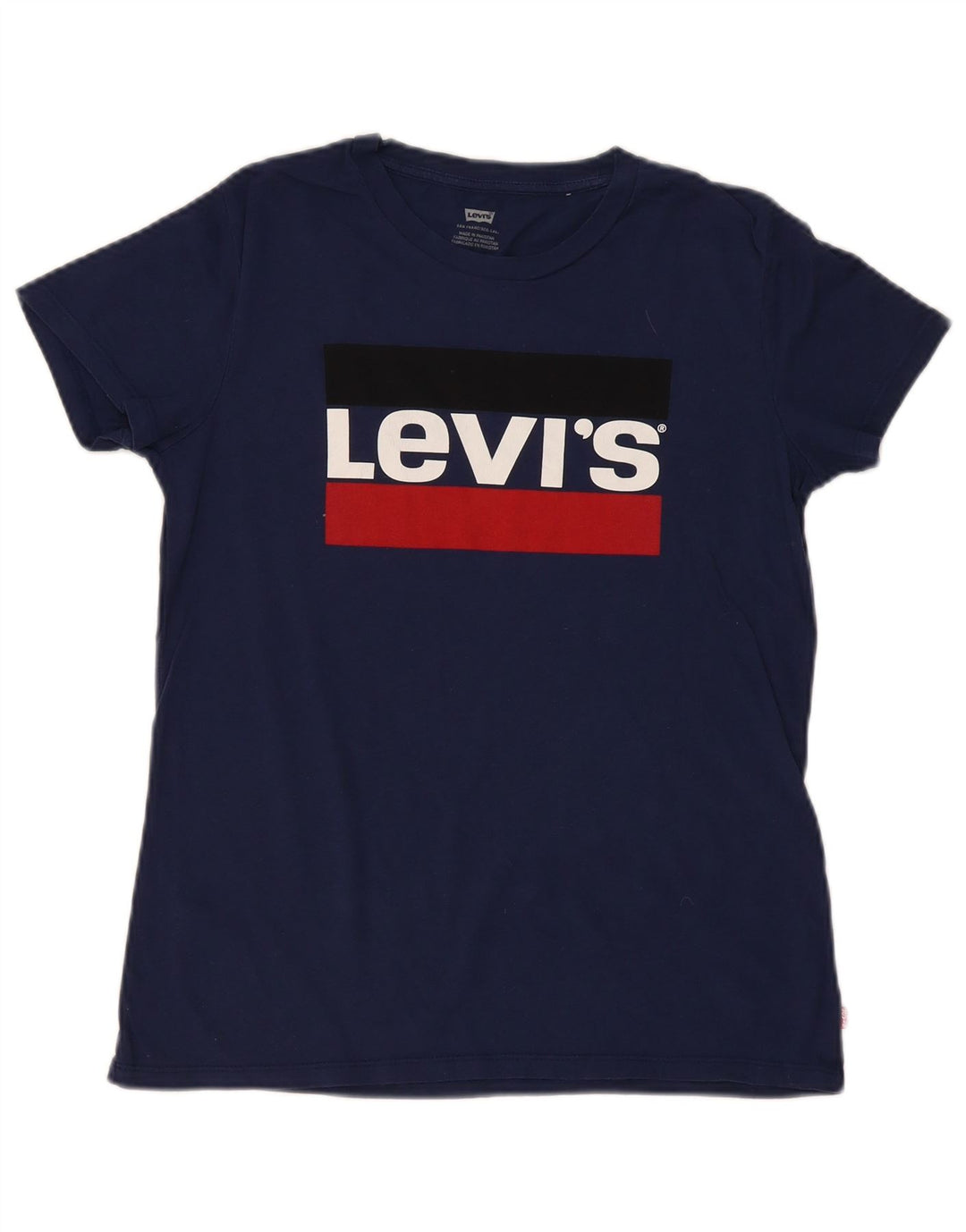 LEVI'S Mens Graphic T-Shirt Top Small Navy Blue