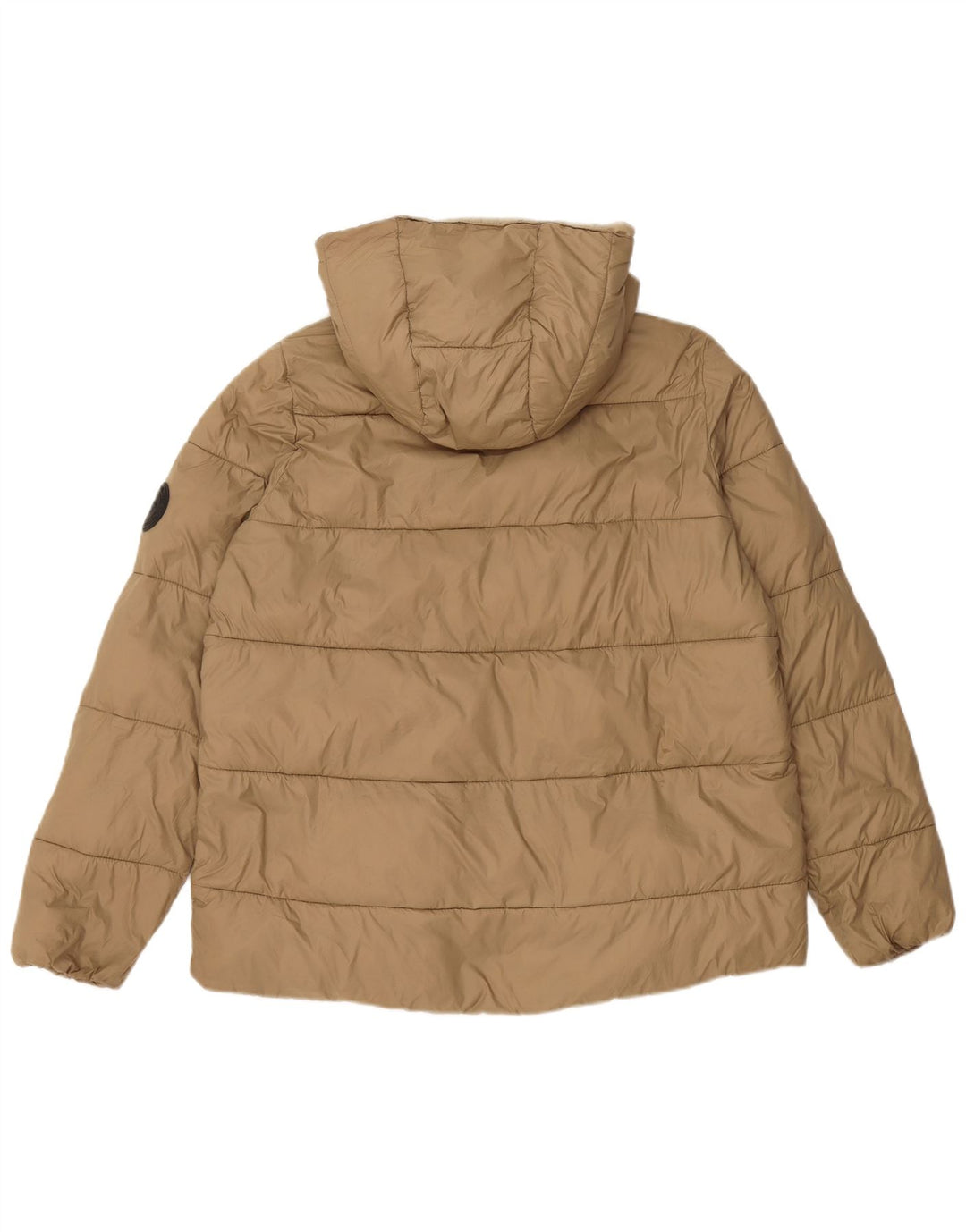 Giacca imbottita con cappuccio da uomo Zara UK 36 piccola beige