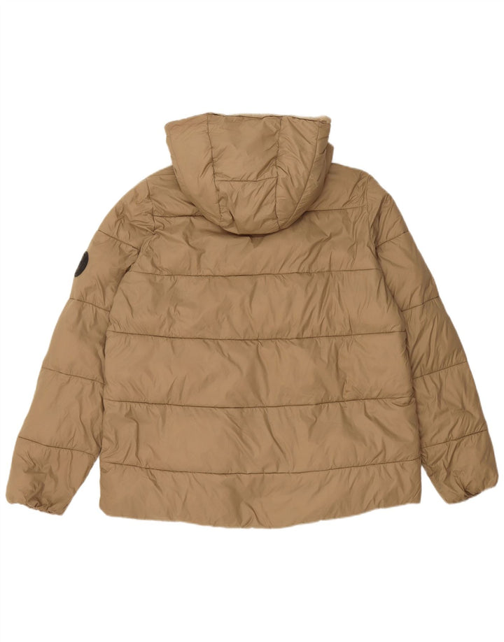 Giacca imbottita con cappuccio da uomo Zara UK 36 piccola beige