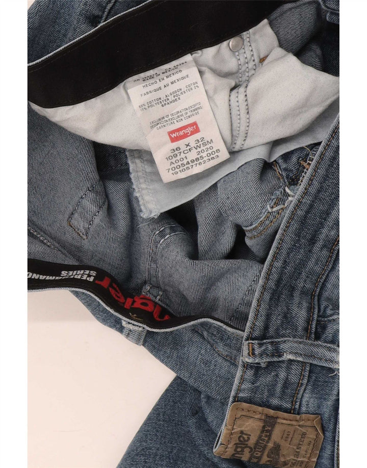 Jeans dritti da uomo Wrangler W36 L32 cotone blu