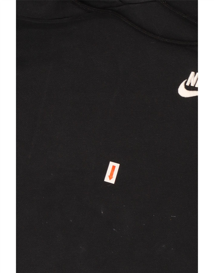 Felpa con cappuccio oversize da donna NIKE UK 14 cotone nero medio