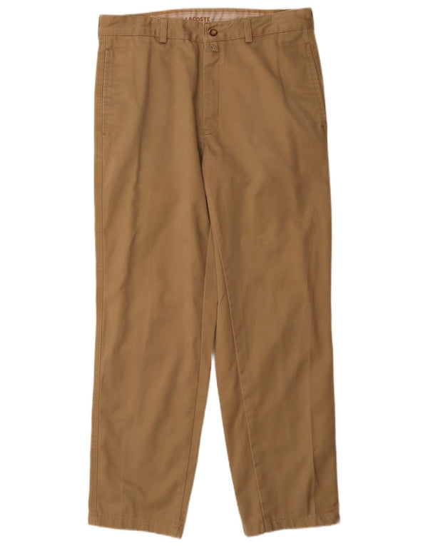 Pantaloni chino dritti da uomo Lacoste taglia 40 media W32 L30 Beige