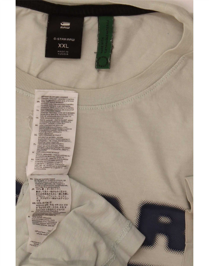 T-shirt grafica da uomo G-Star Top 2XL cotone grigio