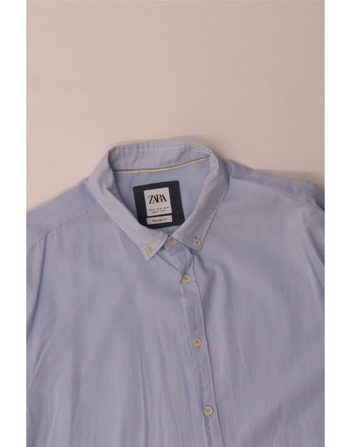 Camicia ZARA da uomo vestibilità comoda XL blu