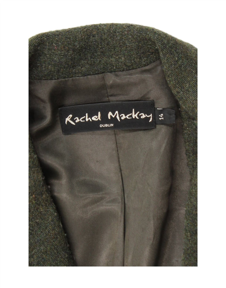 Soprabito vintage da donna UK 14 acetato a righe verdi grandi