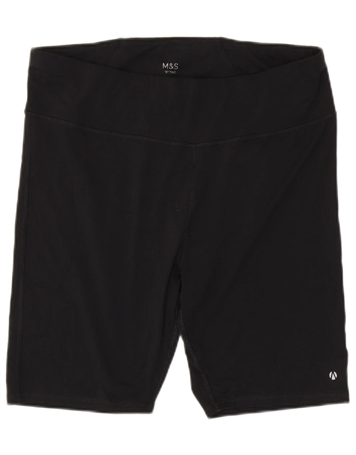 Pantaloncini sportivi da donna Marks & Spencer UK 18 XL poliestere nero