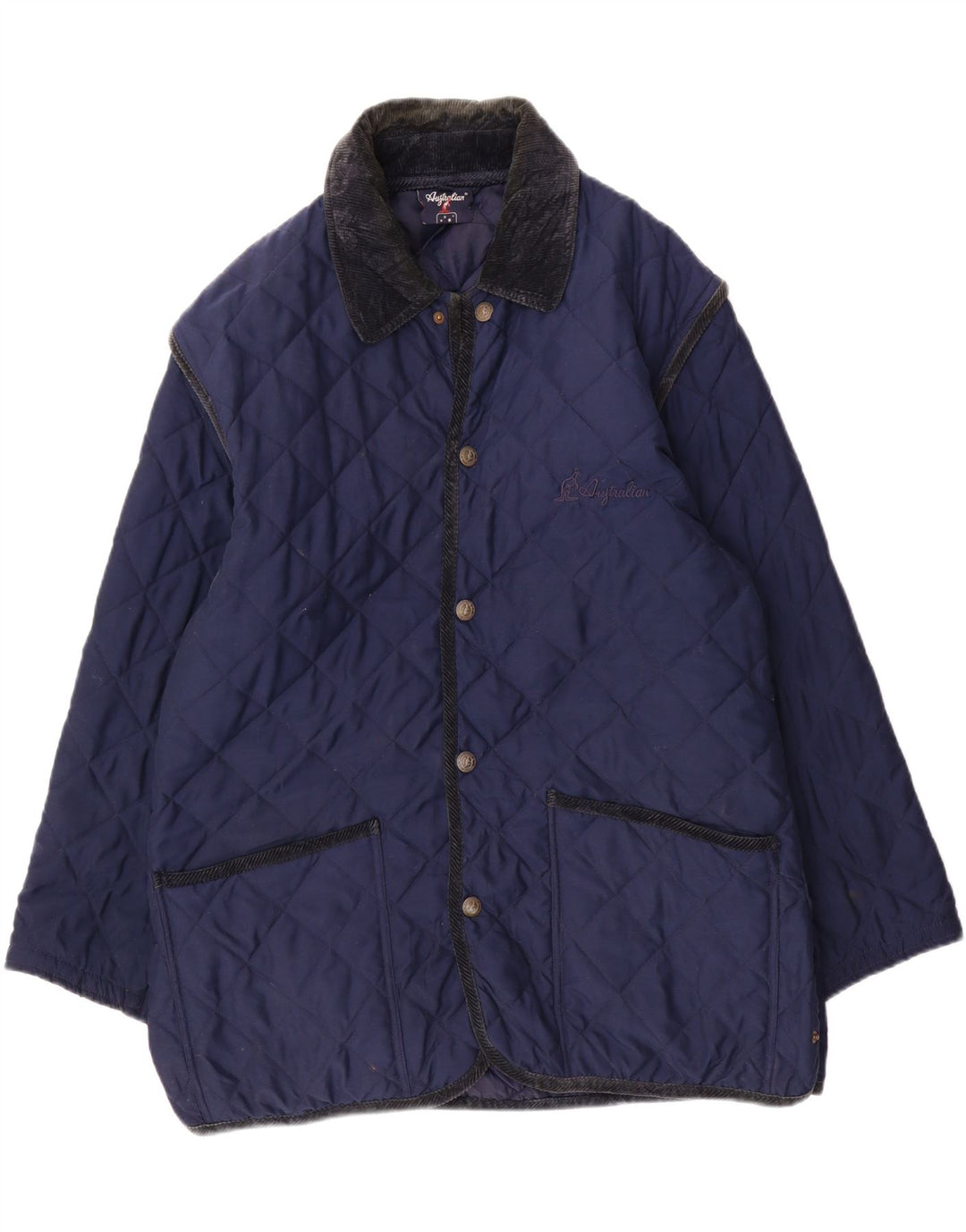 AUSTRALIAN L'ALPINA Giacca trapuntata da uomo IT 50 Large Blu Navy Poliestere
