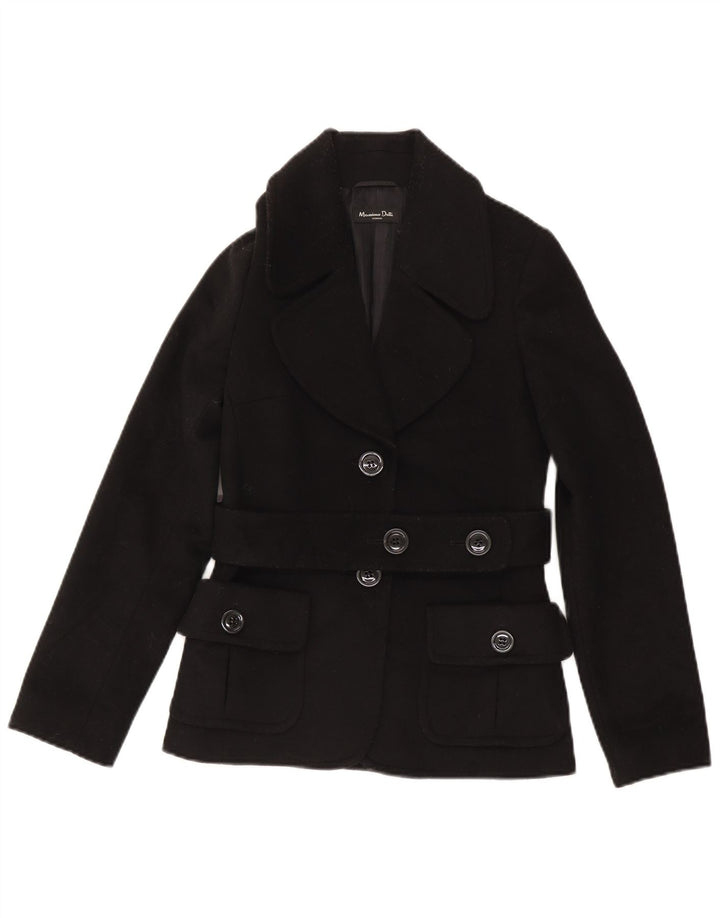 Giacca blazer da donna a 2 bottoni Massimo Dutti EU 36 XS lana nera