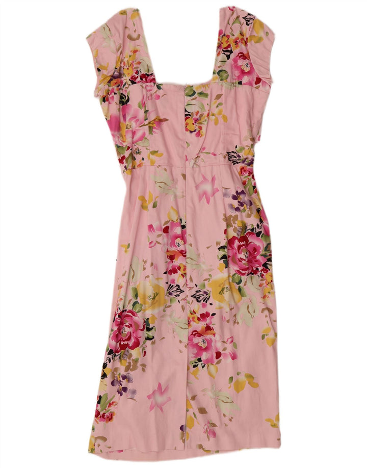 THE PRETTY DRESS COMPANY Abito tubino da donna UK 14 Grande motivo floreale rosa