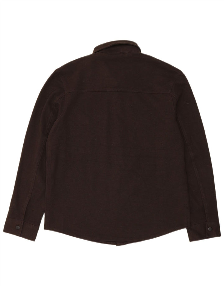 Camicia da uomo in flanella ZARA poliestere marrone medio