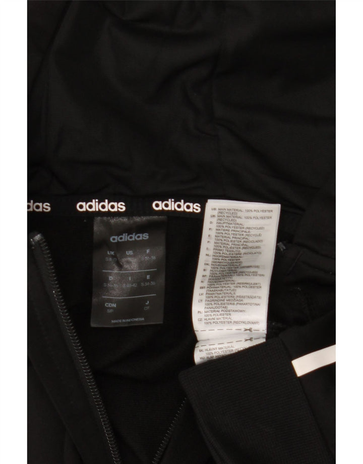 Felpa con cappuccio grafica oversize da donna Adidas UK 8/10 Small Poliestere nero