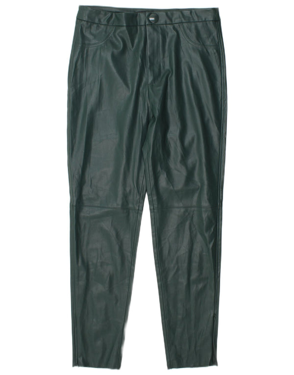 Pantaloni skinny in ecopelle a vita alta da donna Zara grandi W30 L28 verdi