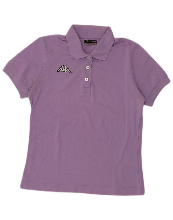 Polo Kappa da donna UK 12 cotone viola medio