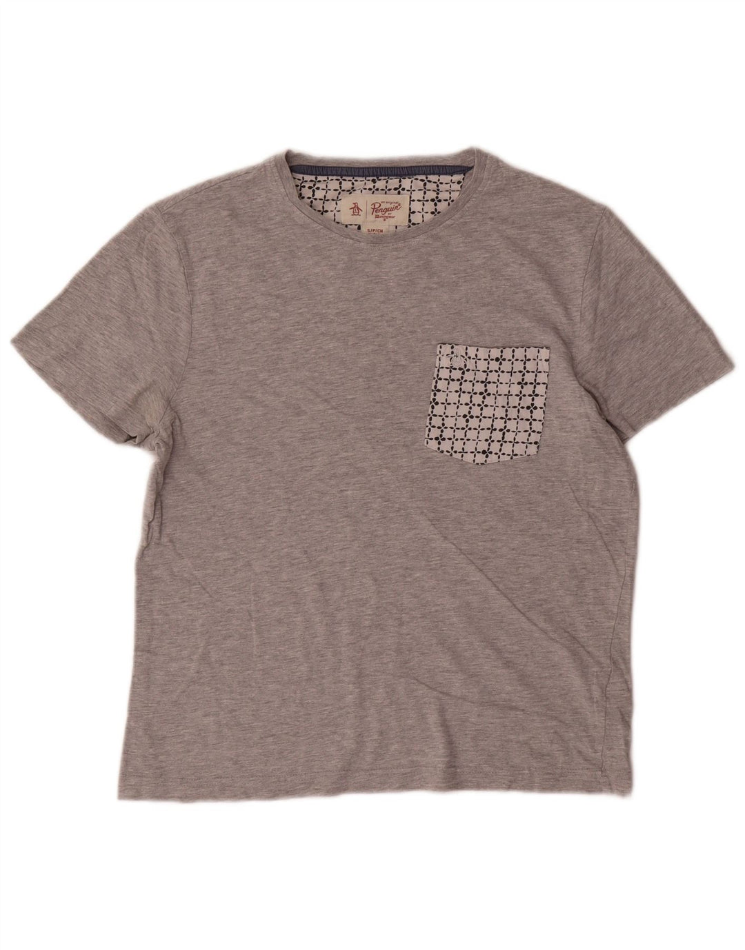 T-shirt da uomo Penguin Top piccola in cotone grigio