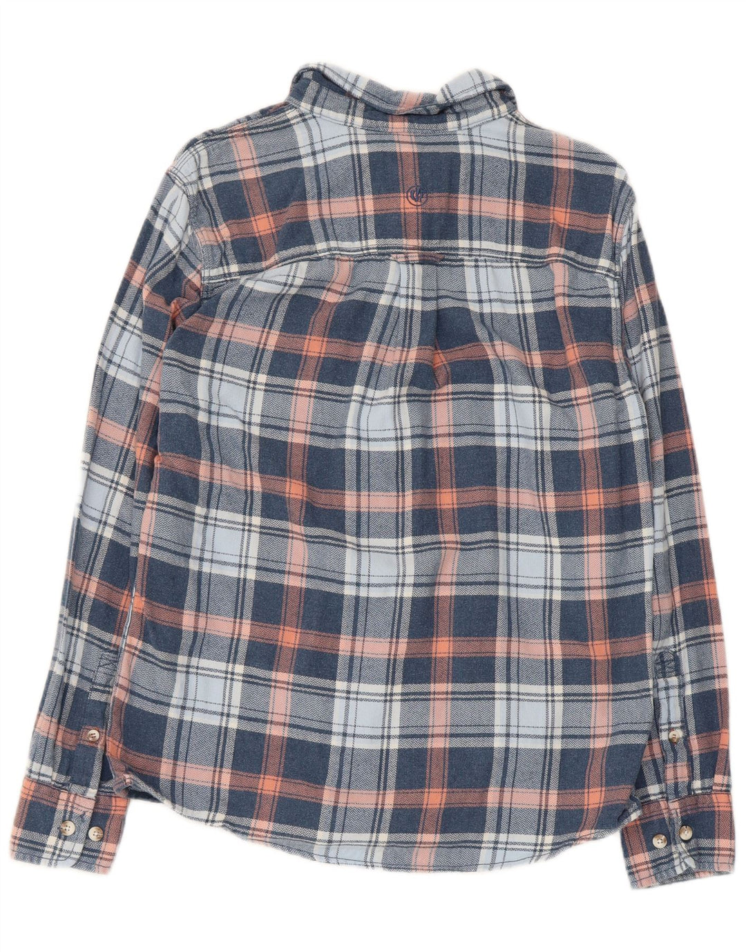Camicia da uomo in flanella Fat Face in cotone a quadri blu piccolo