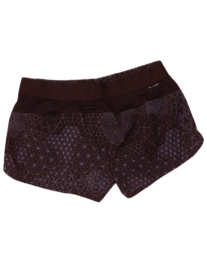 Pantaloncini da bagno con grafica REEBOK da donna UK 12/14 Marrone medio geometrico