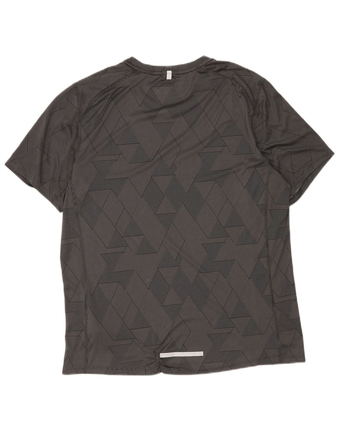 T-shirt Nike Dri Fit da uomo, grande, in poliestere geometrico nero