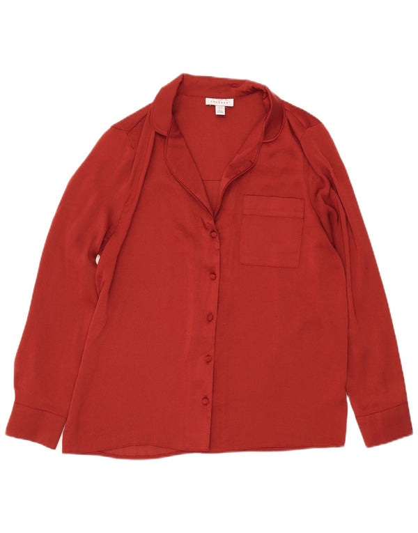 Camicetta da donna Topshop UK 10 piccola rossa in poliestere