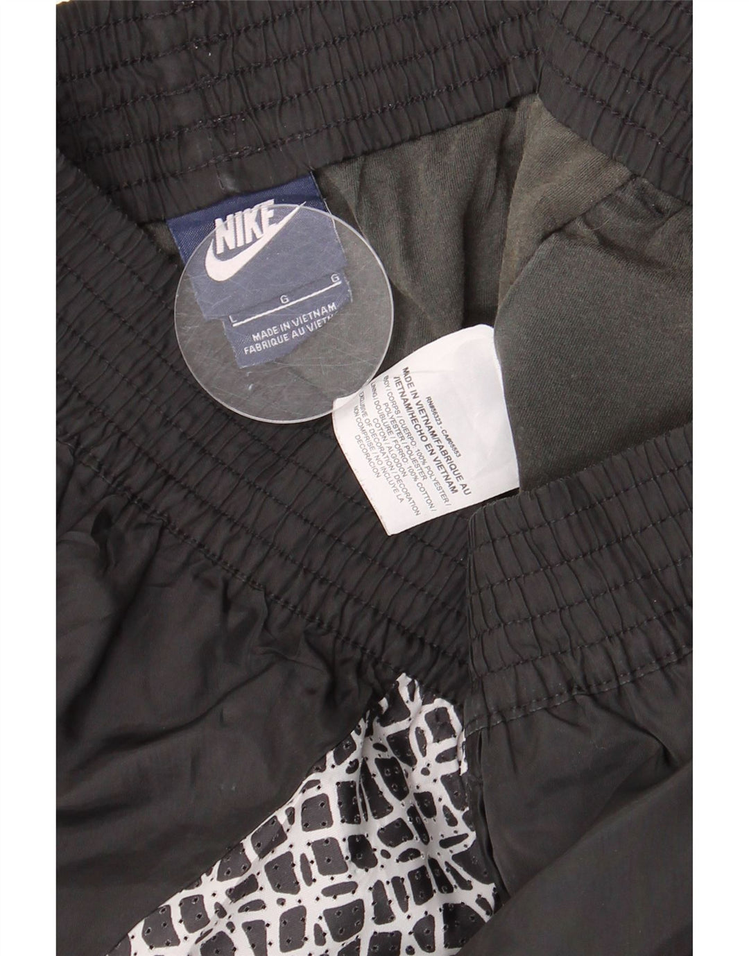 Pantaloncini sportivi da donna NIKE UK 14 Large Nero Poliestere geometrico