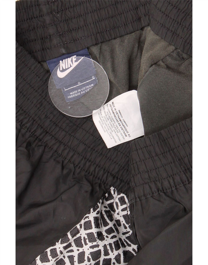 Pantaloncini sportivi da donna NIKE UK 14 Large Nero Poliestere geometrico