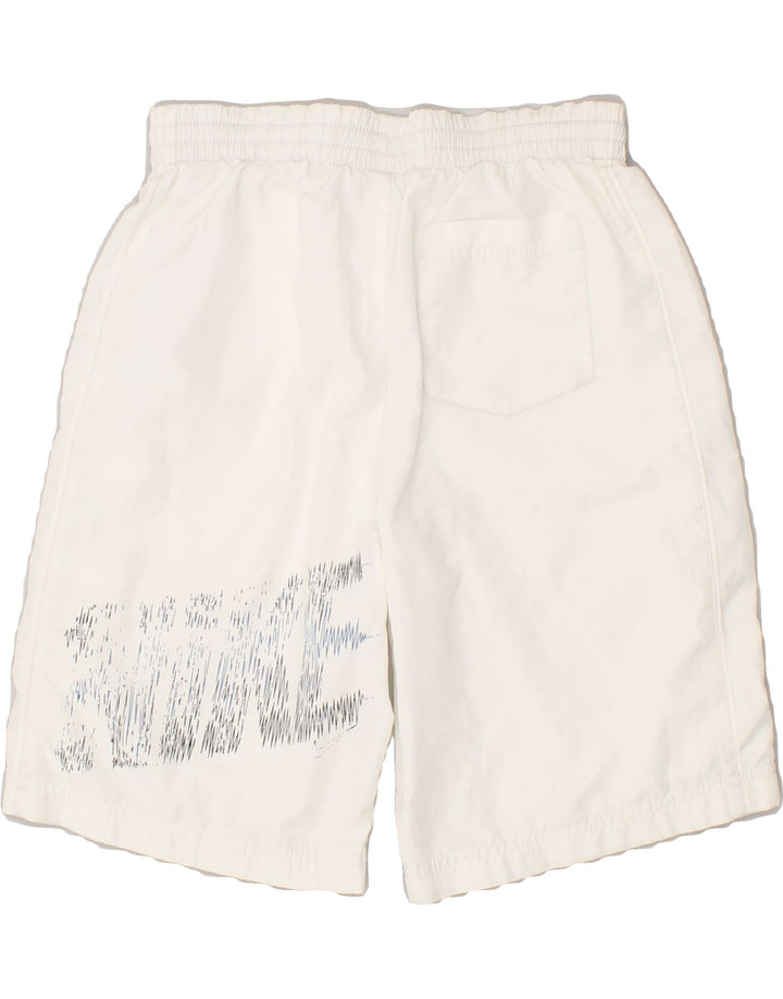 NIKE Boys Graphic Sport Shorts 8-9 Years Small  White Polyester Vintage Nike and Second-Hand Nike from Messina Hembry 
