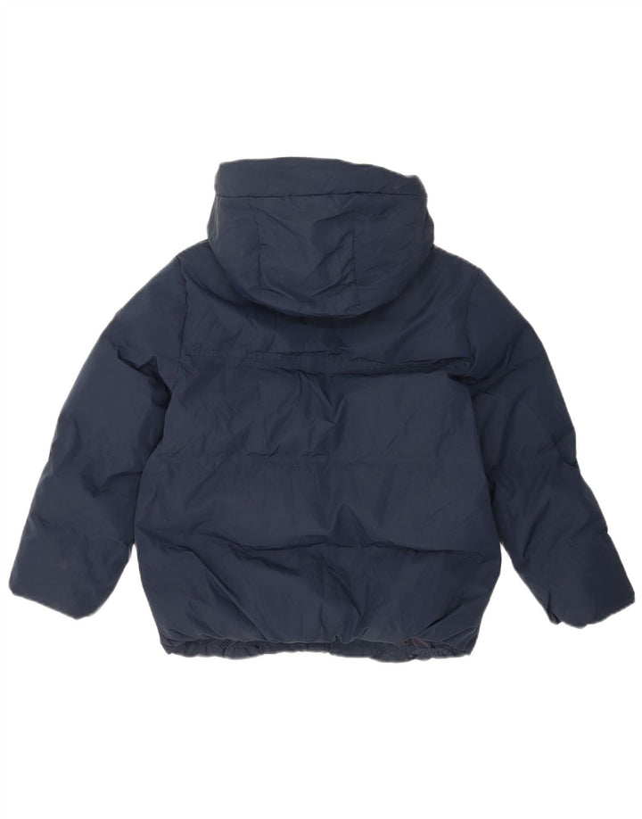 Giacca imbottita con cappuccio per ragazze Zara 8-9 anni in poliestere blu navy