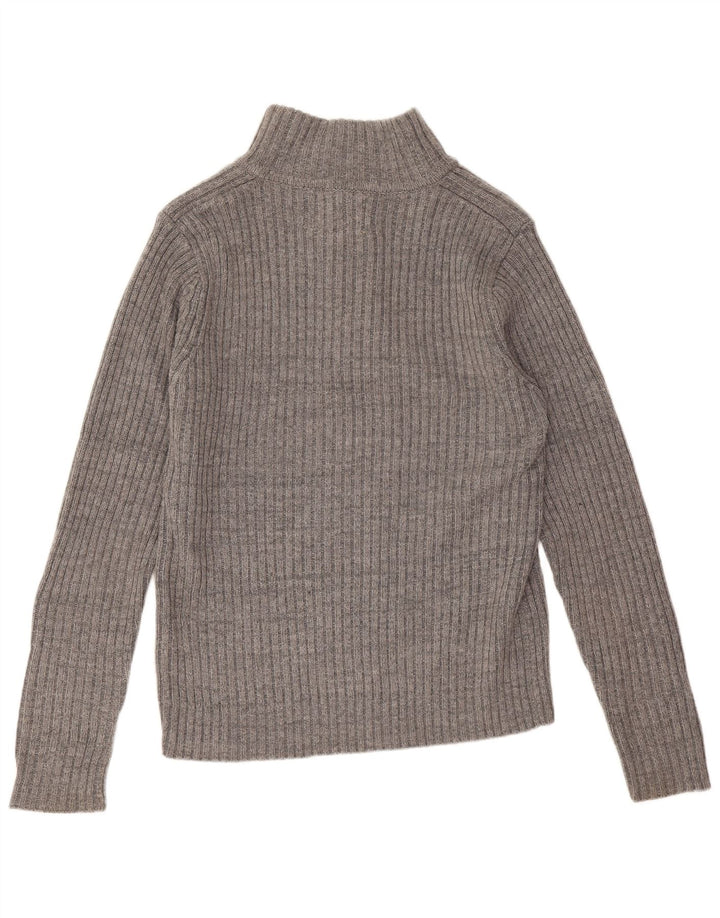 Maglione da uomo Jack & Jones con bottoni e collo grande in cotone grigio