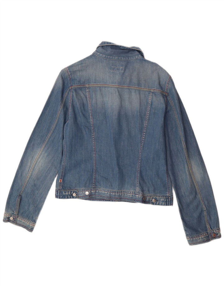 CARRERA Womens Denim Jacket UK 16 Large Blue Cotton